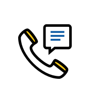 Illustration of a phone with a bubble chat