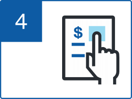 Illustration of a hand touching a dollar symbol