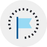 Illustration of a light blue flag