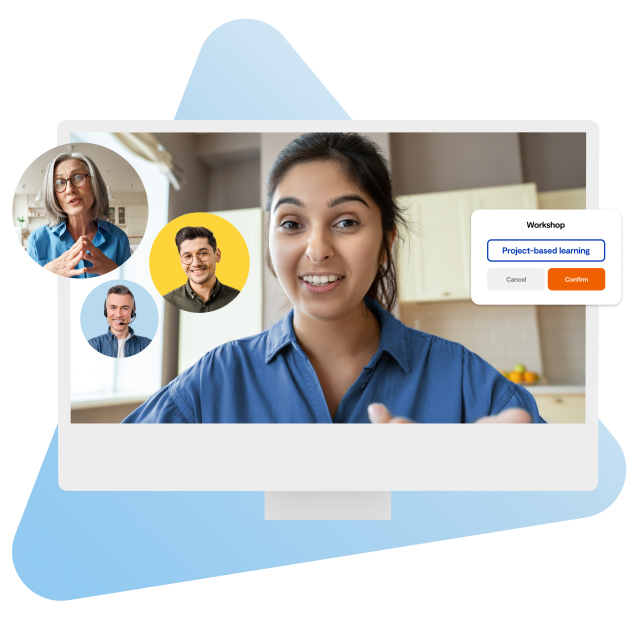 Girl on a computer screen